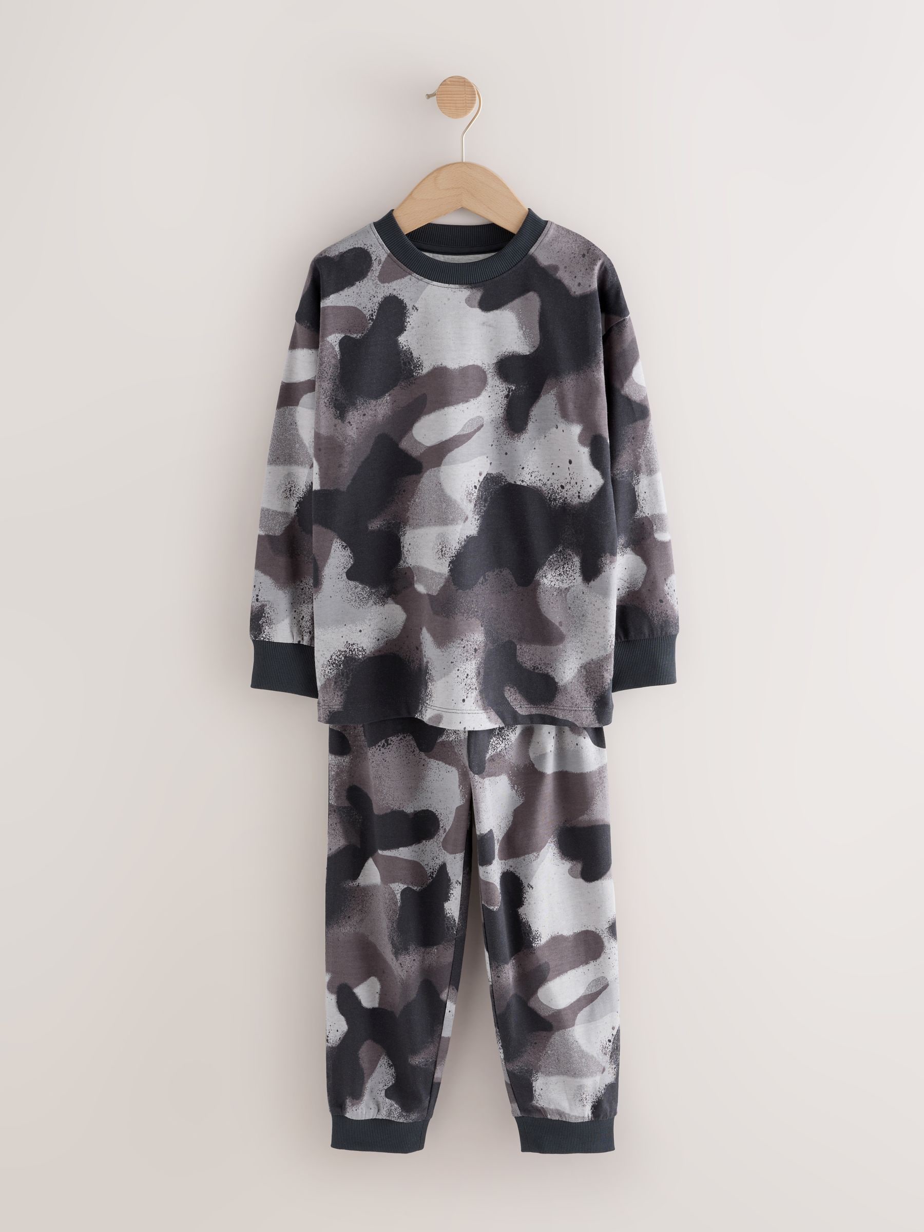Meerkleurige camouflageprint - Verpakking van 3 pyjama's met lange mouwen (3-16 jr)