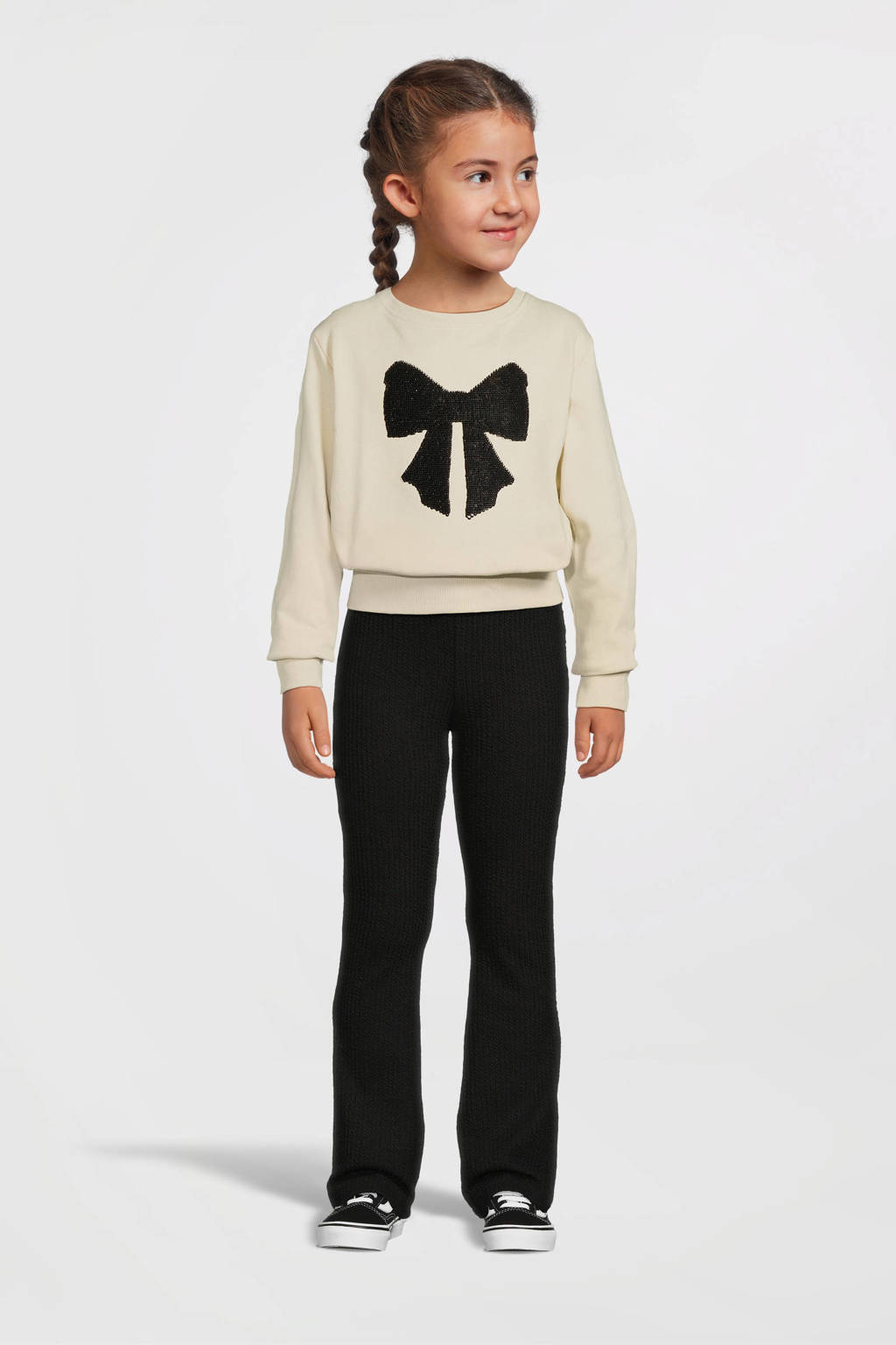 Moodstreet flared broek Bess zwart