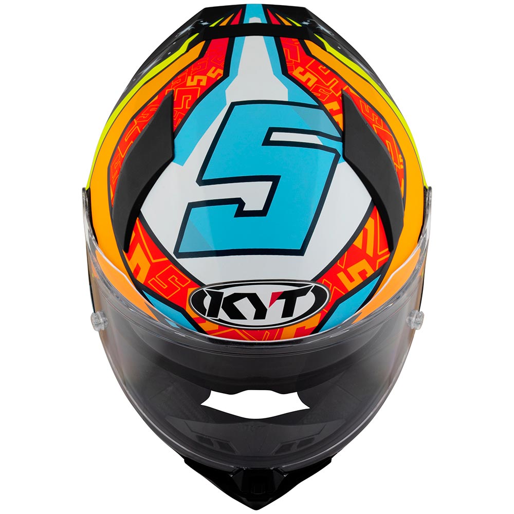 kyt - Casque R2R Max Version Masia 2022 Replica Orange / Bleu / Rouge