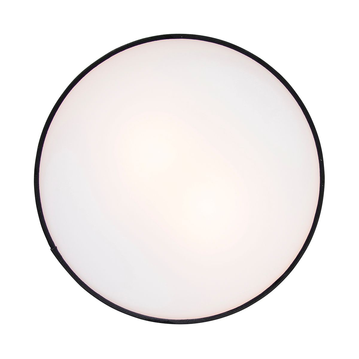 Moderne plafondlamp zwart 40 cm met gouden binnenkant - Drum