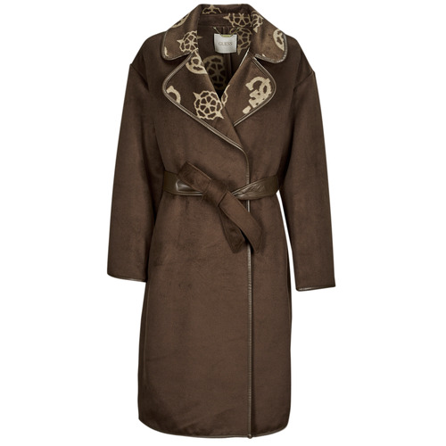 Guess - LUDOVICA LOGO WRAP COAT - Marron