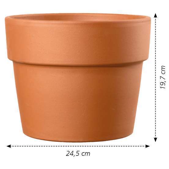 Pot Vaso Perfetto Cotto en terre cuite D.24,5 x H.19,7cm