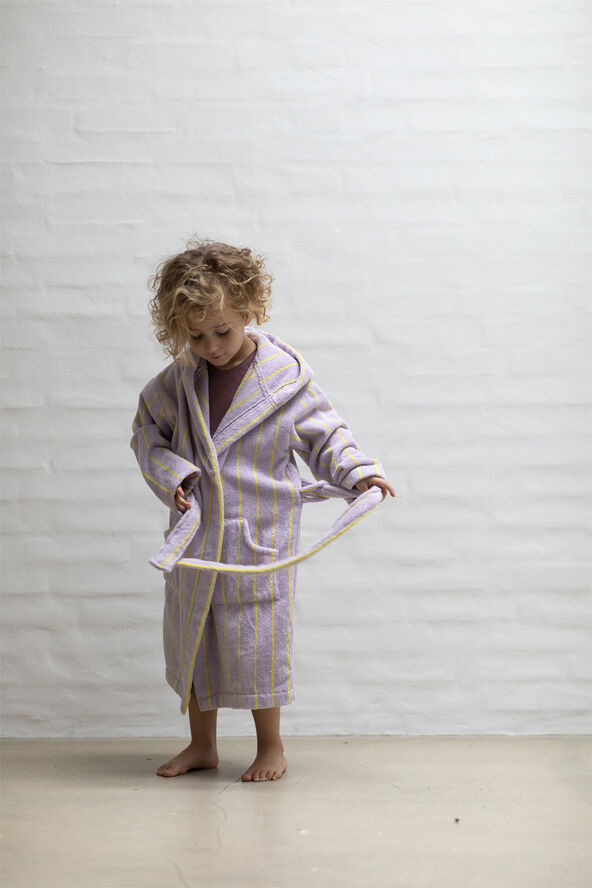 Bongusta Naram Kids Bathrobe Lilac & neon yellow