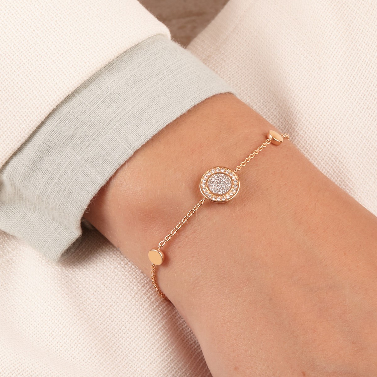 Bracelet Fossil Sutton Halo rosé