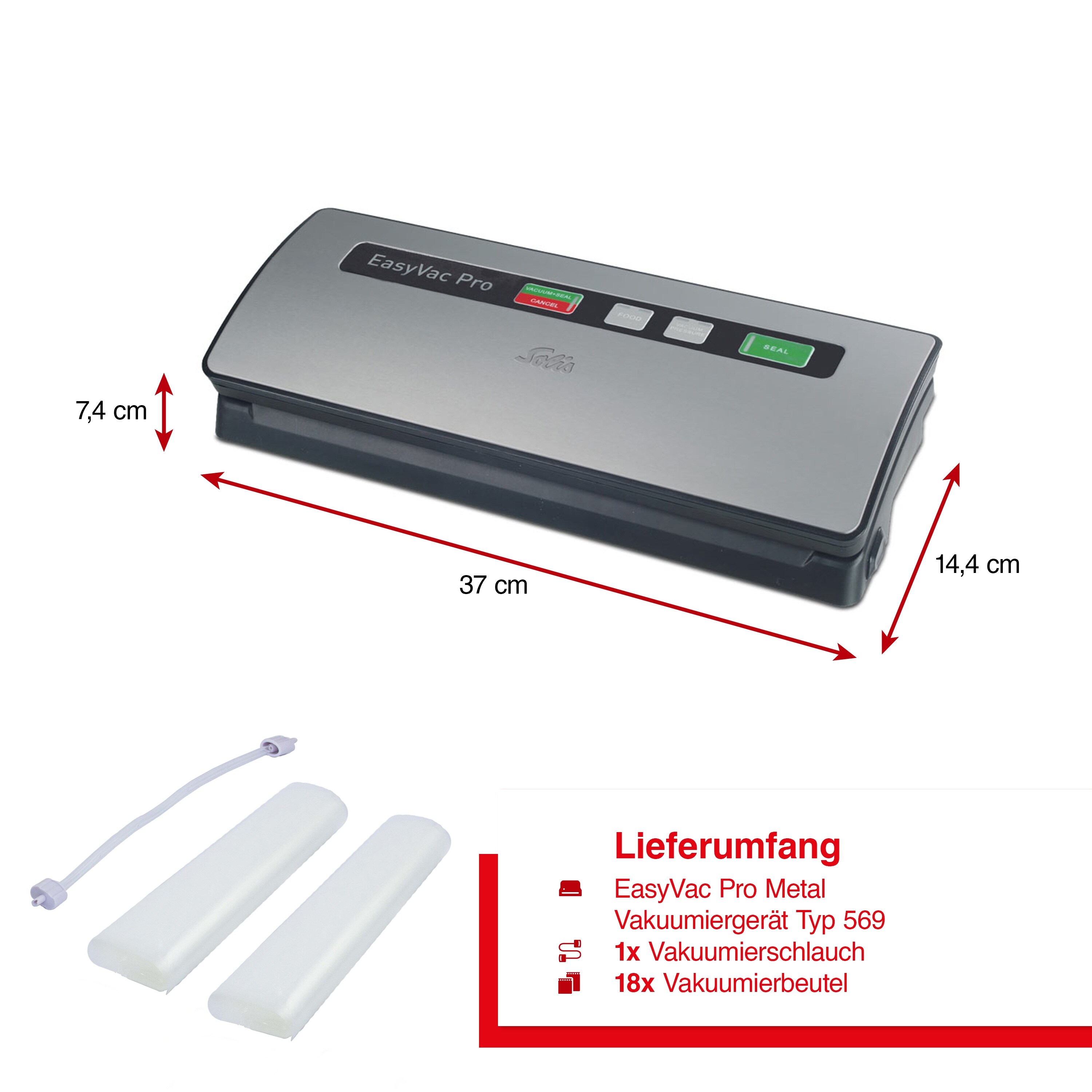 Solis Vakumierer 92213 silber
