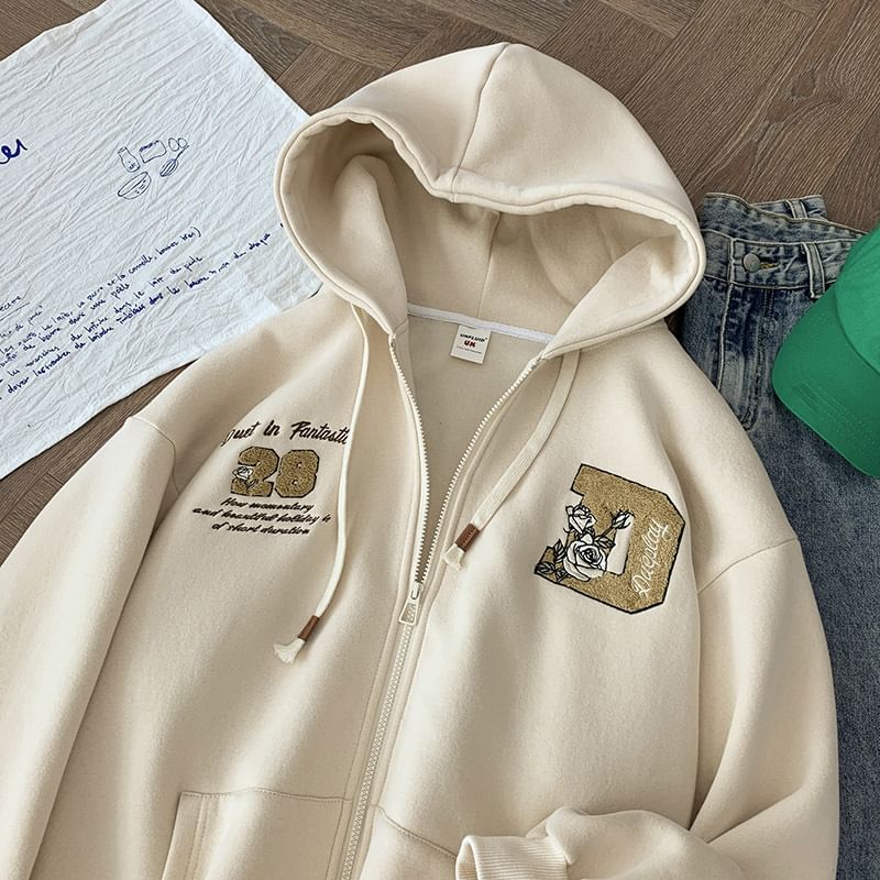 Wescosso - Hoodie met rits en letters