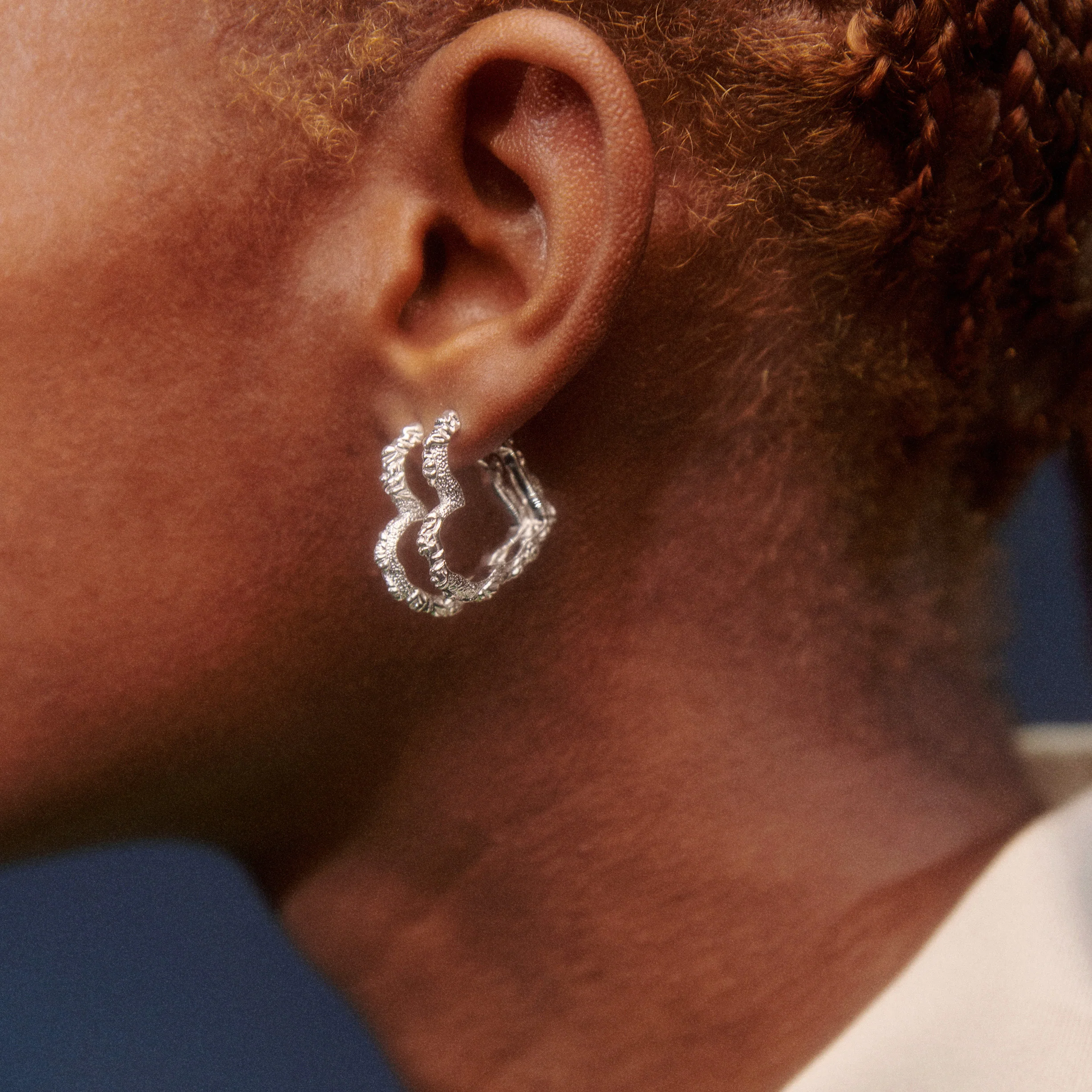 Camille Brinch  Heart Crush hoops - sølv