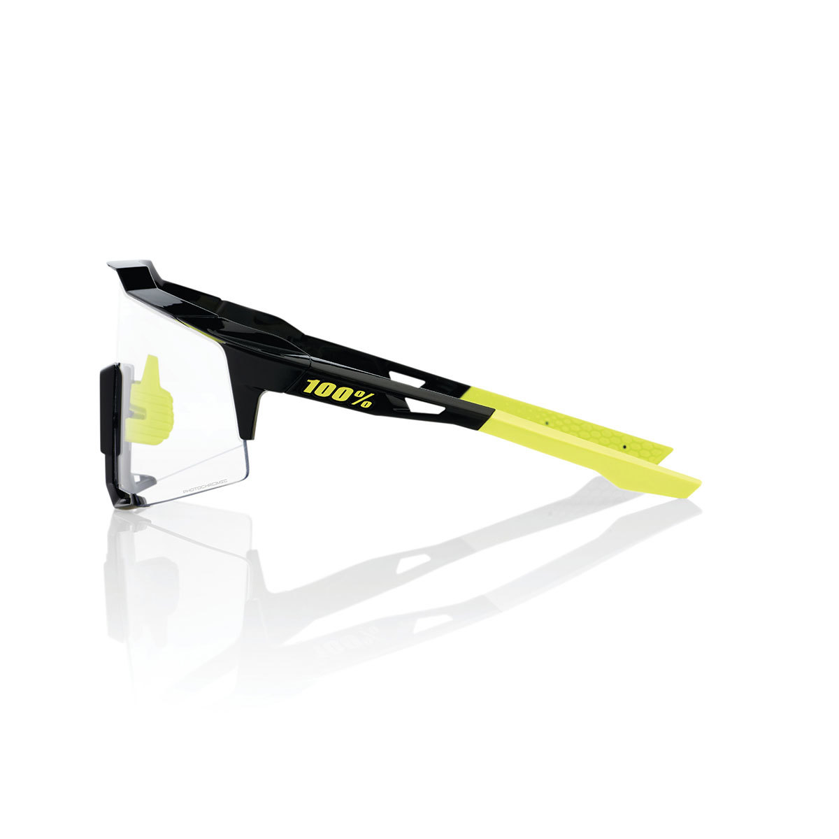 100% Speedcraft Sport Zonnebril Glanzend Zwart met Photochromic Lens