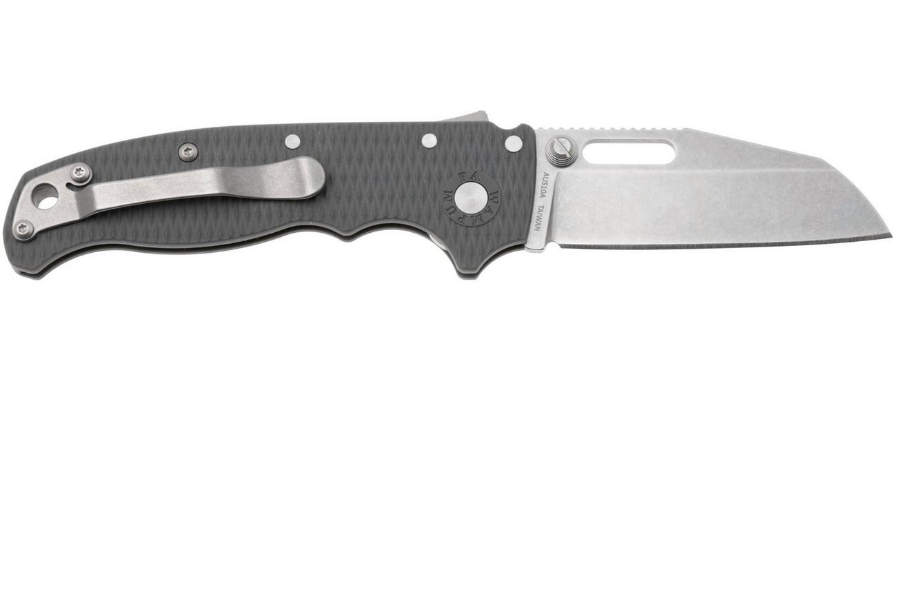 Demko AD20.5 Shark-Lock, Stonewashed AUS-10 Shark Foot, 205-10A-SFGRY, Grey Grivory zakmes