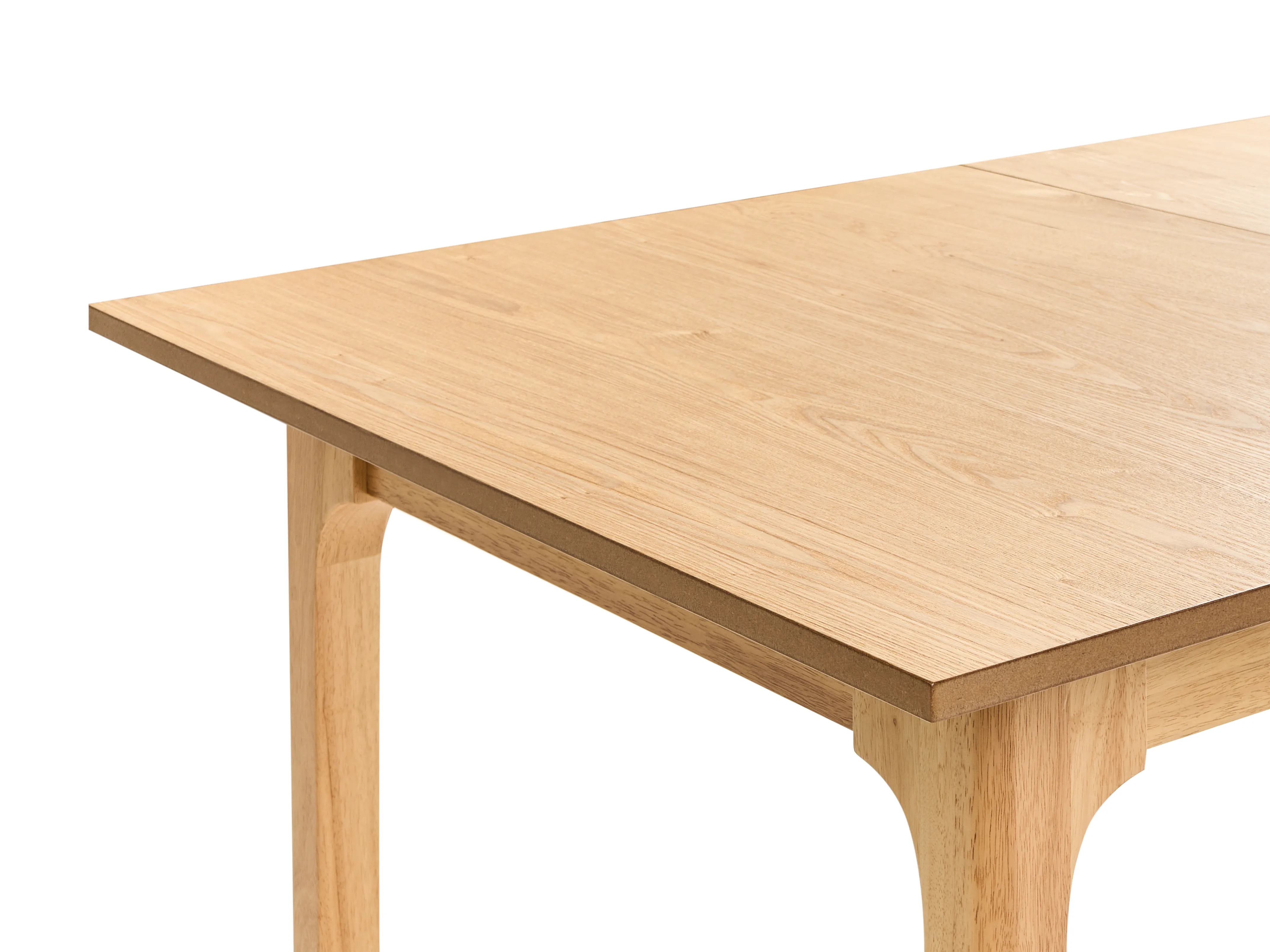 Eettafel uitschuifbaar DELMAS Licht essenhout 90 cm 160/200 cm