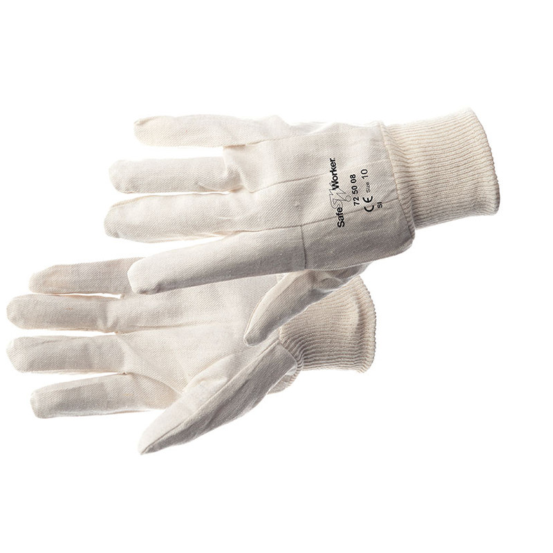 Katoen geweven handschoenen 10/XL