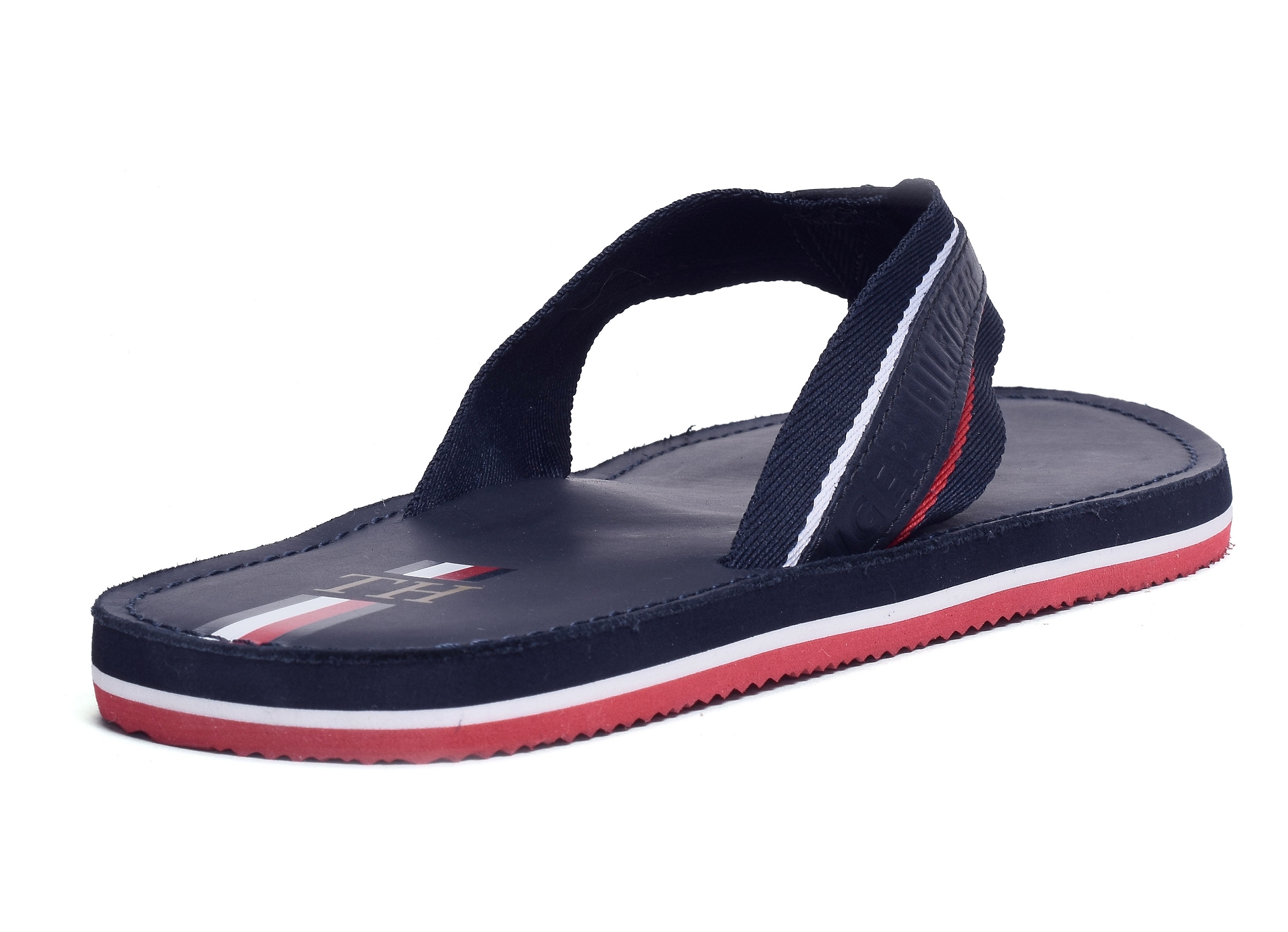 Elevated leather beach sandal 3384 marine
