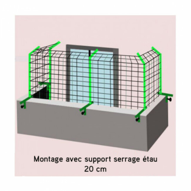 Filet de sécurité pour balcon vert olive