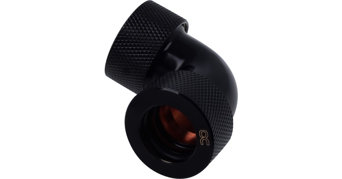 AlphacoolEiszapfen 16mm HT fitting L-connector 90° aansluiting  (Zwart)