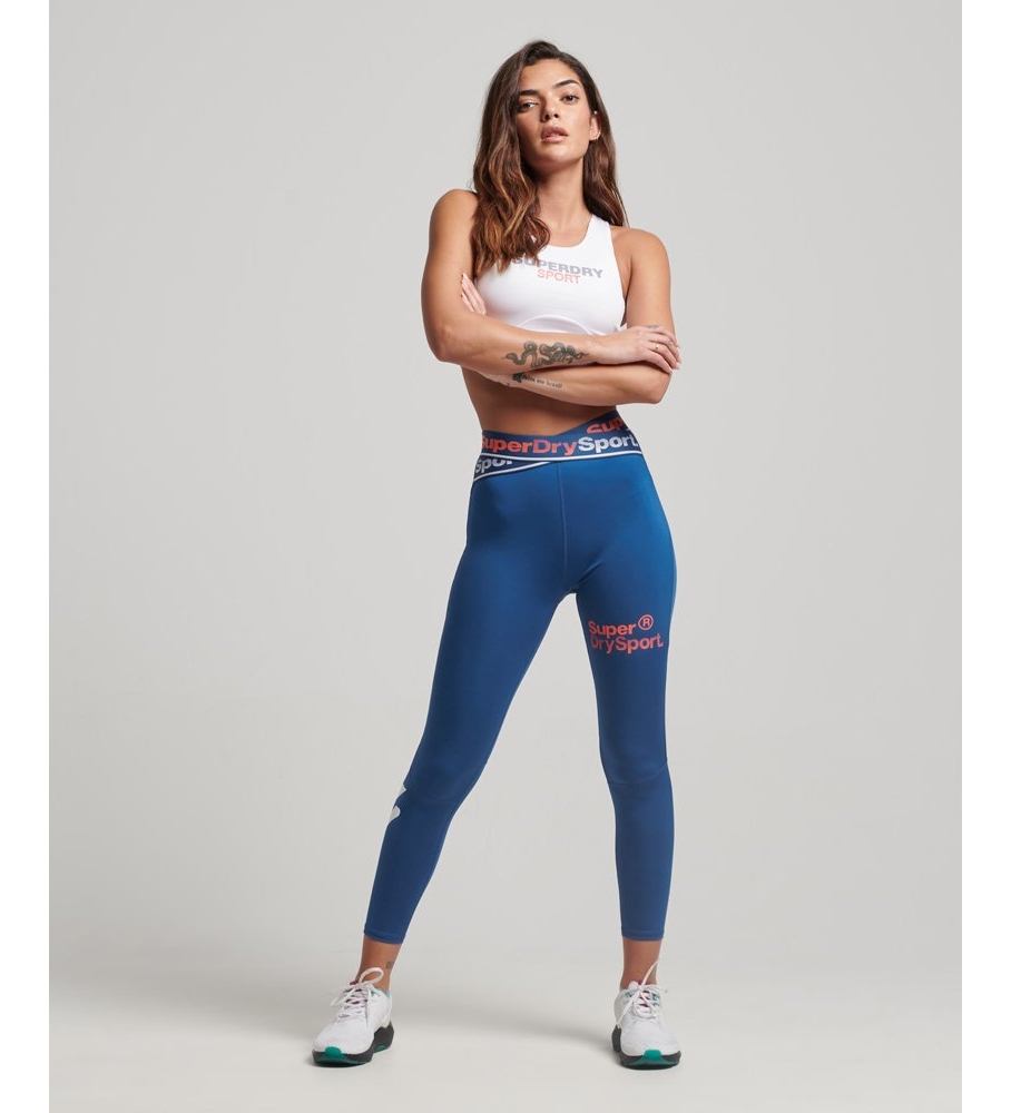Calça legging Superdry Training Cross 7/8 azul