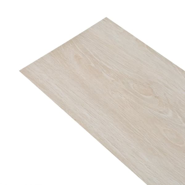 vidaXL Selvklebende PVC gulvplanker 5,21 m² 2 mm klassisk hvit eik