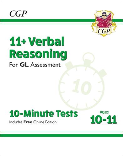 11+ GL 10-Minute Tests: Verbal Reasoning - Ages 10-11 (with Online Edition) (Multiple items, part(s) enclosed)