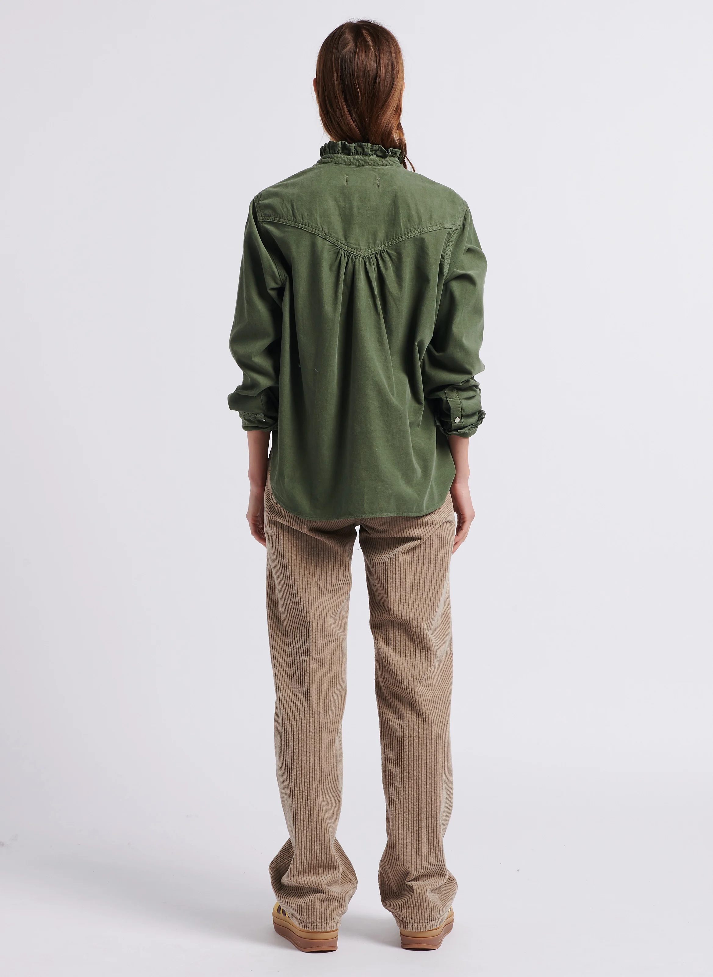 MELVIL - Pantalon flare en velours côtelé | Beige