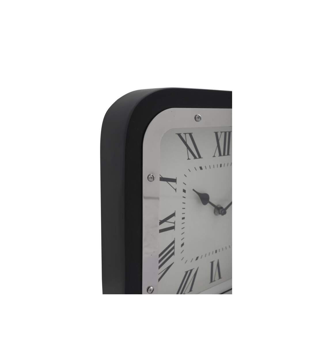 Paris Prix - Horloge à Poser vouman 28cm Argent & Noir