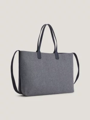 Bolsa de lã com logo icônico