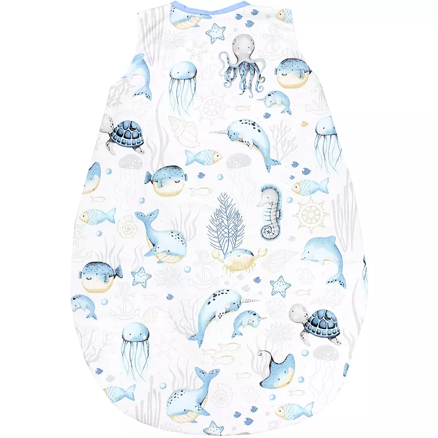 TupTam Baby Sommer Schlafsack Ärmellos Unwattiert blauweiß