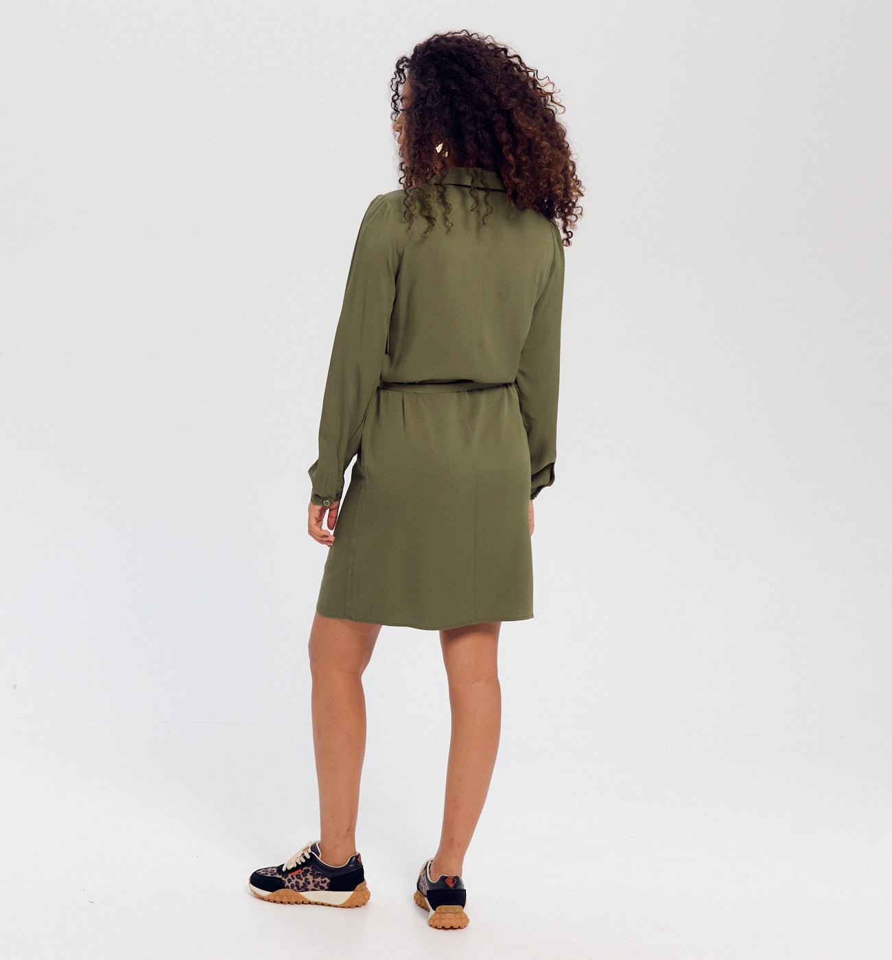 Robe-chemise courte Femme - Kaki