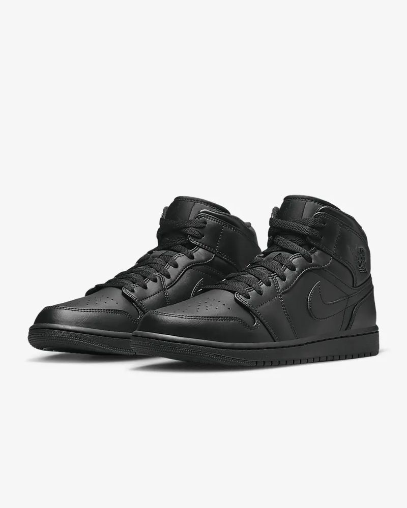 Chaussures Nike Jordan 1 Mid Noir pour homme