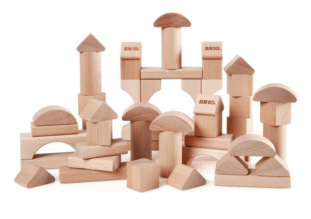 BRIO Spiel Natur Holzbausteine 50Teile