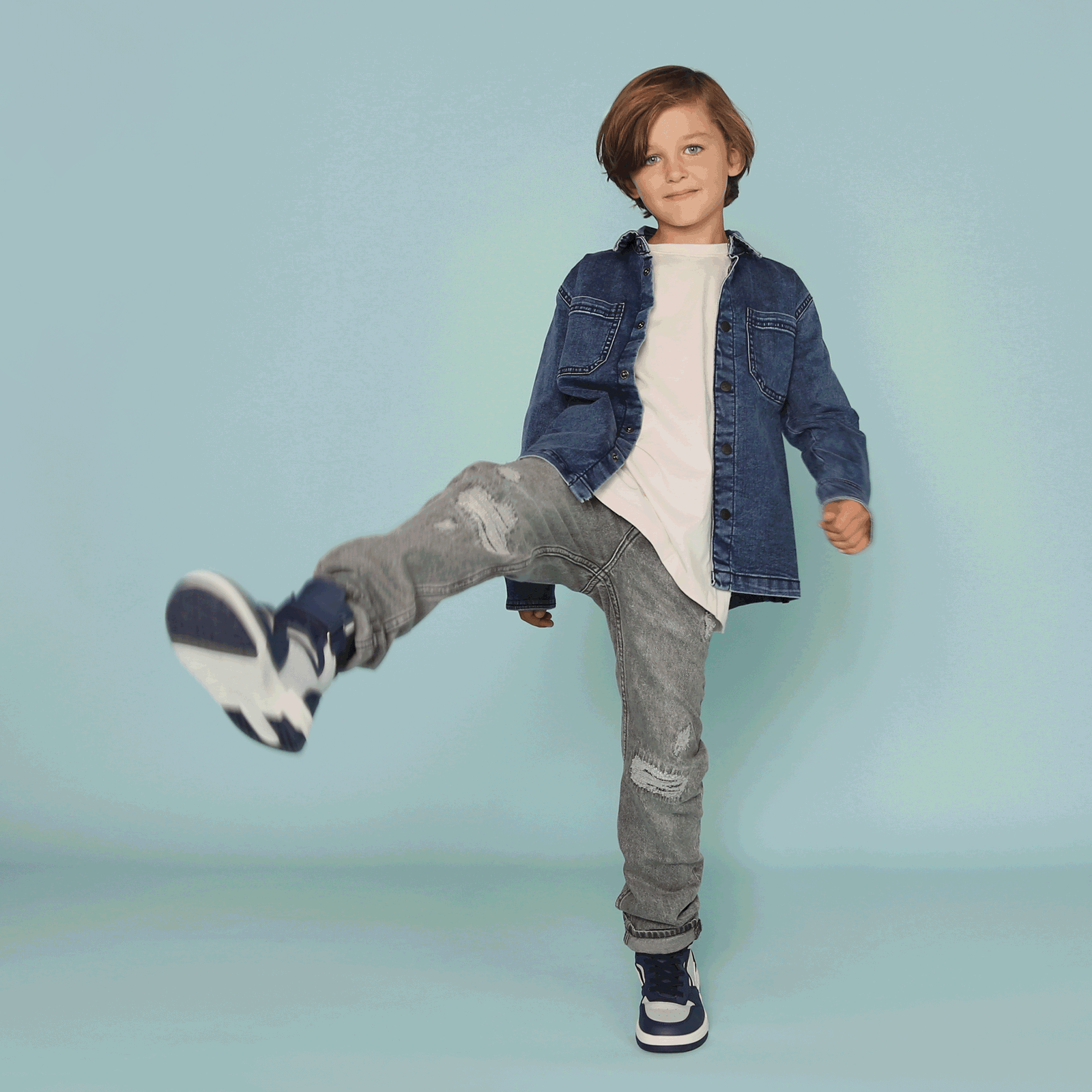 Shoesme blau und grau Sneaker