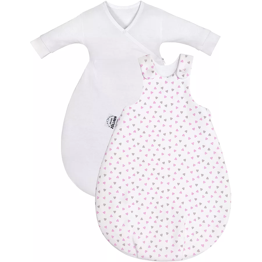 JULIUS ZÖLLNER Jersey Schlafsack Cosy Herz pink