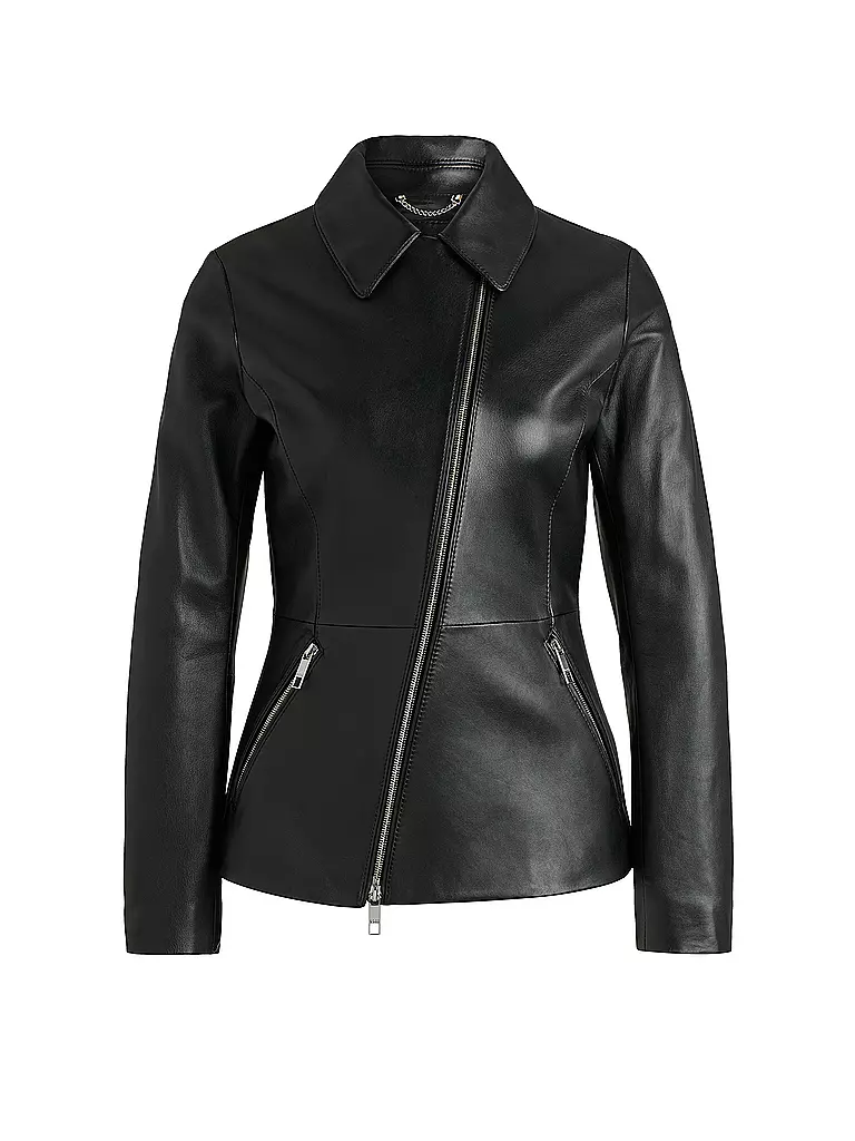 BOSS Lederjacke SASILIA schwarz