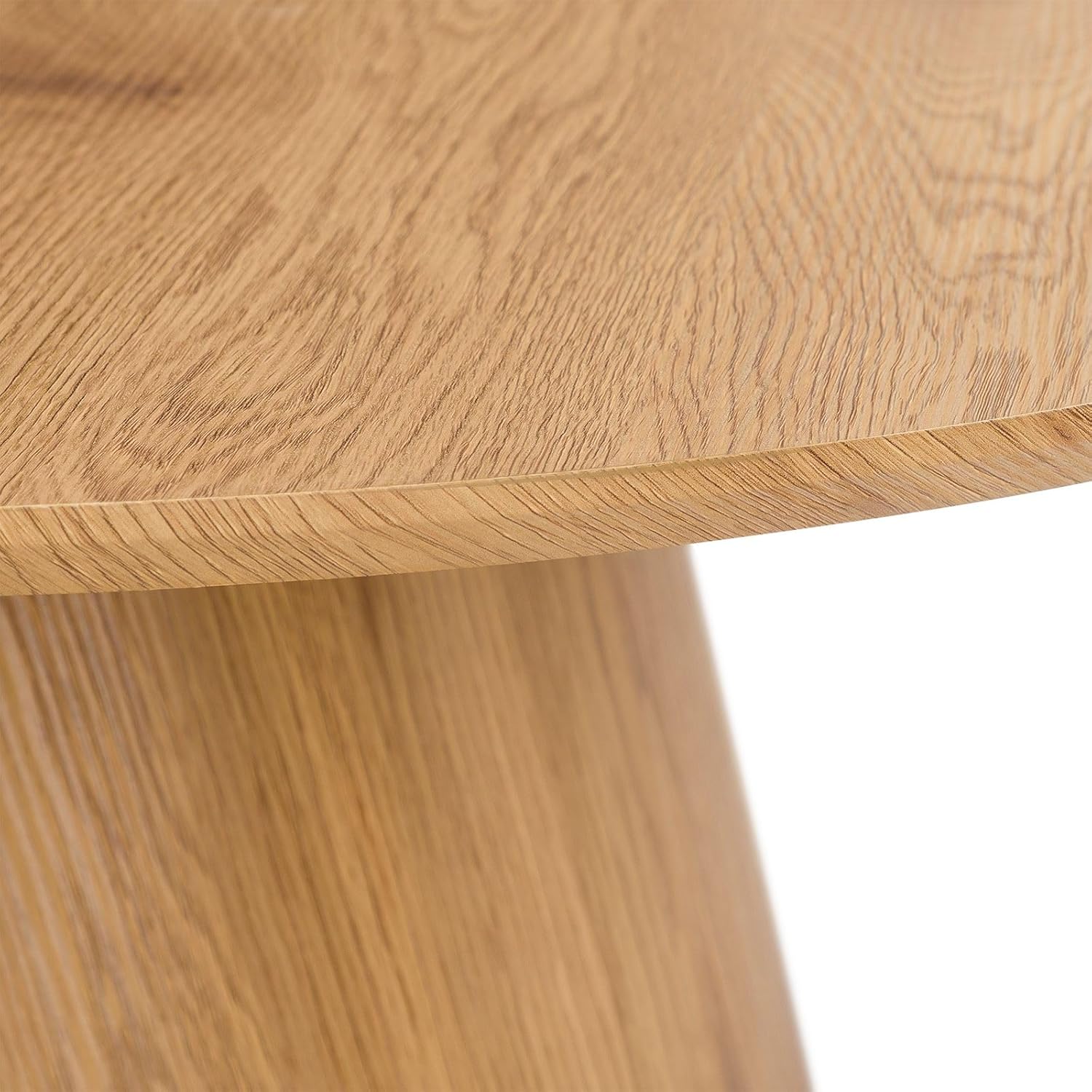 IDIMEX RUDA Couchtisch rund 85 cm, Eiche Finish- Moderner Wohnzimmertisch in Holzoptik, runder Sofatisch MDF, Design Loungetisch, Ablagetisch für Wohnzimmer