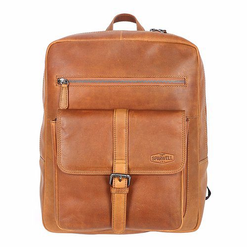 Sparwell Knox Laptop Rugtas Komfort Kyle | Backpack 14 inch Cognac
