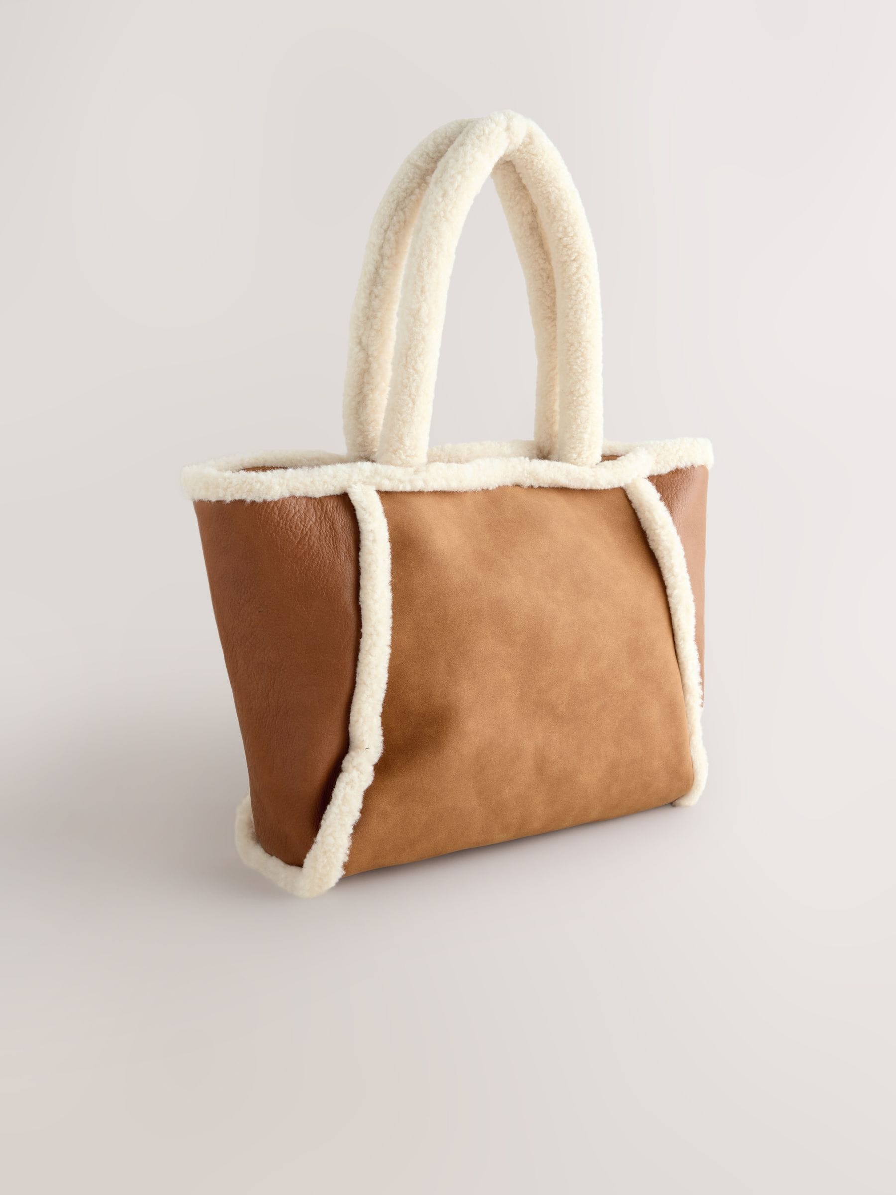 Lichtbruin - PU Borg Tote Bag