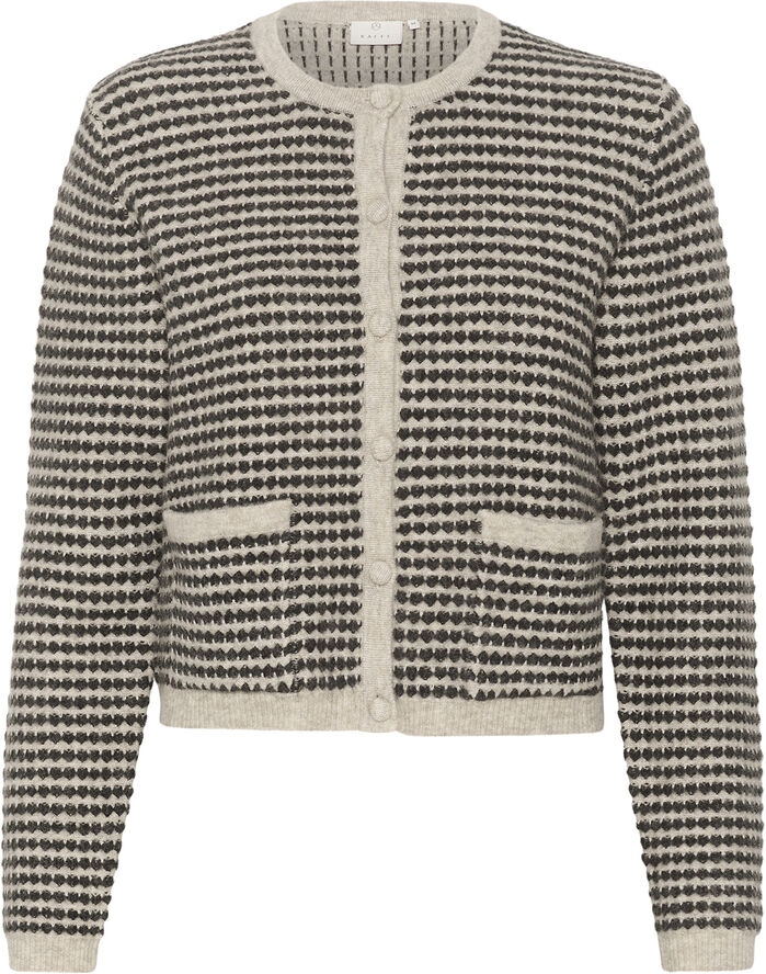 Kaffe KAellery Knit Cardigan Feather gray/ black structure