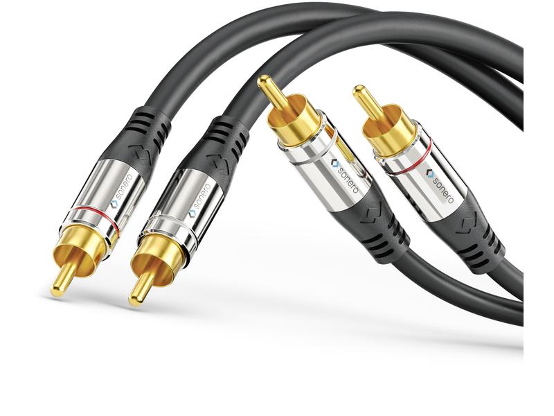 sonero Audio-Kabel Cinch - Cinch 0.5 m Cinch-Stereo(L/R)-Audiokabel