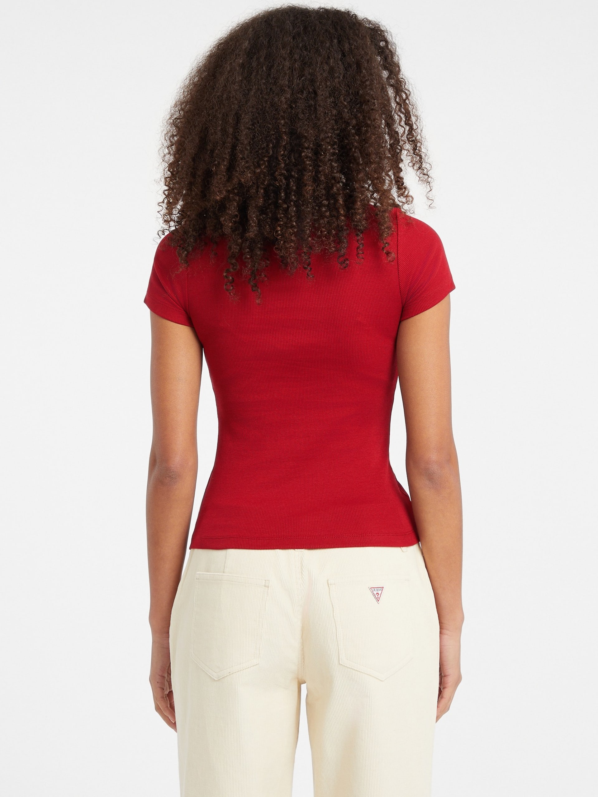 Camiseta Slim com Logo Bordado
