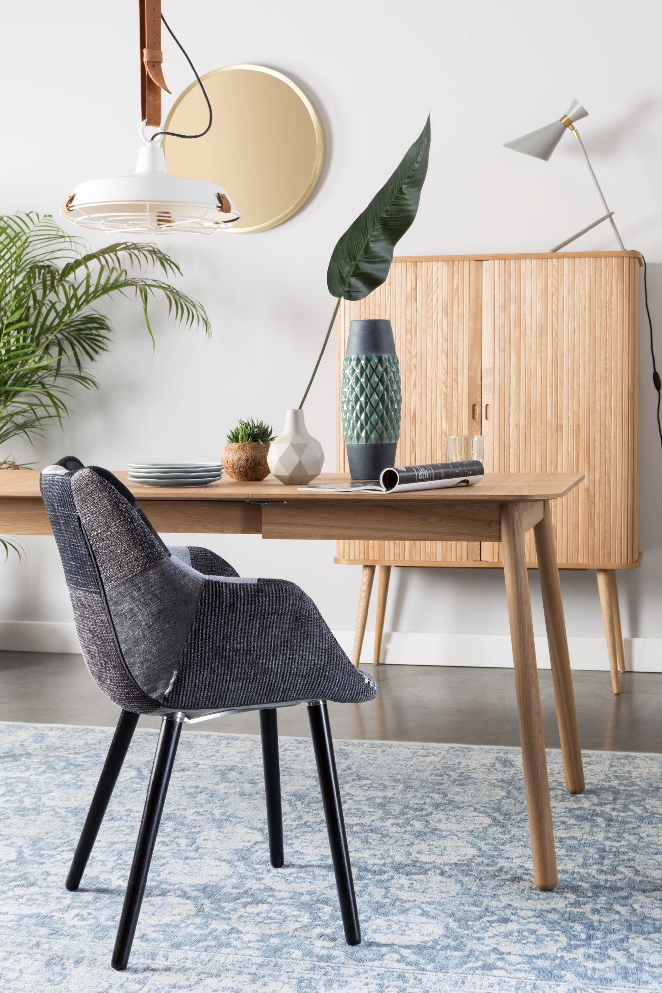 Eettafel Glimps rechthoekig uitschuifbaar naturel 120-160 x 80