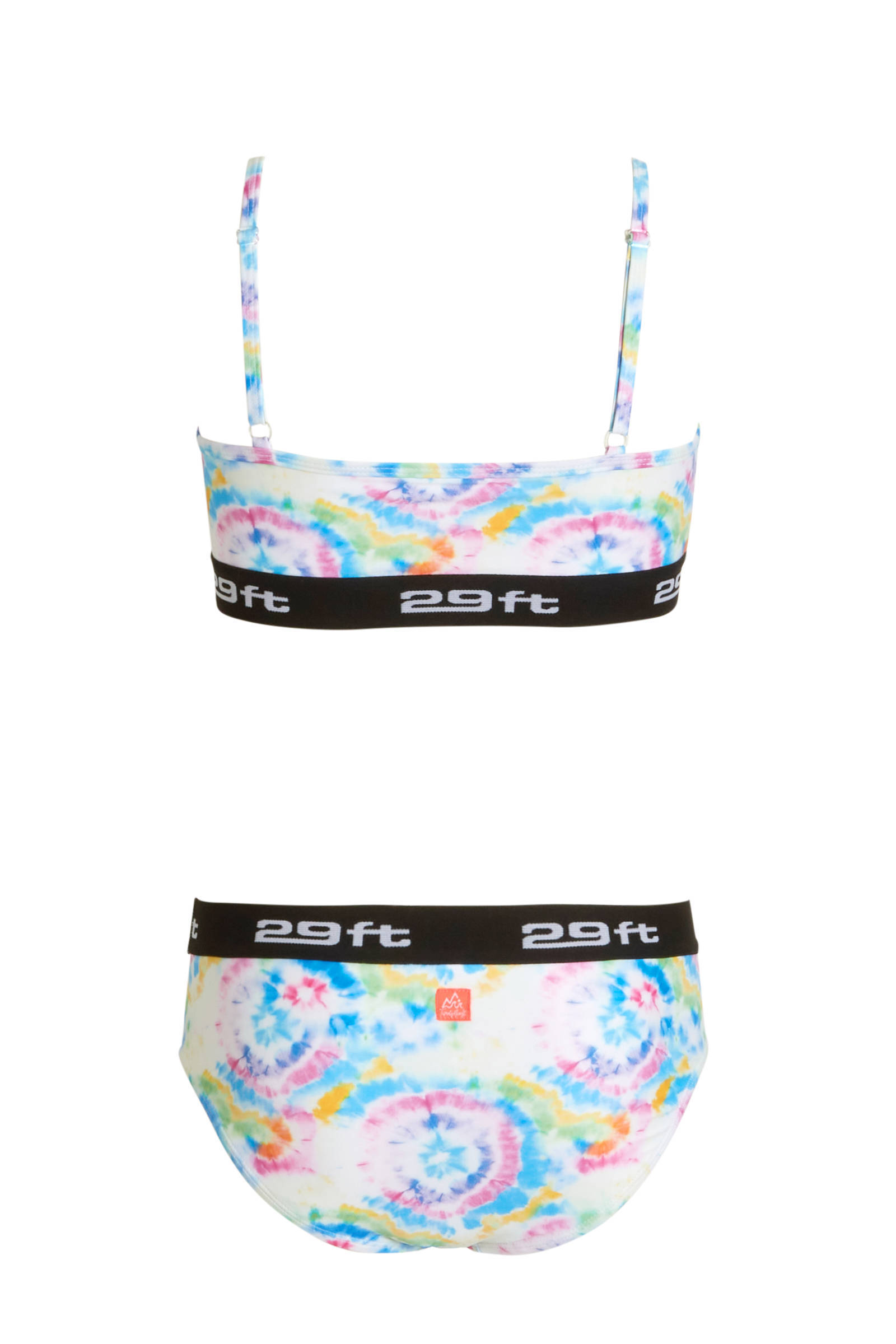 29FT tie-dye crop bikini Mel blauw/roze