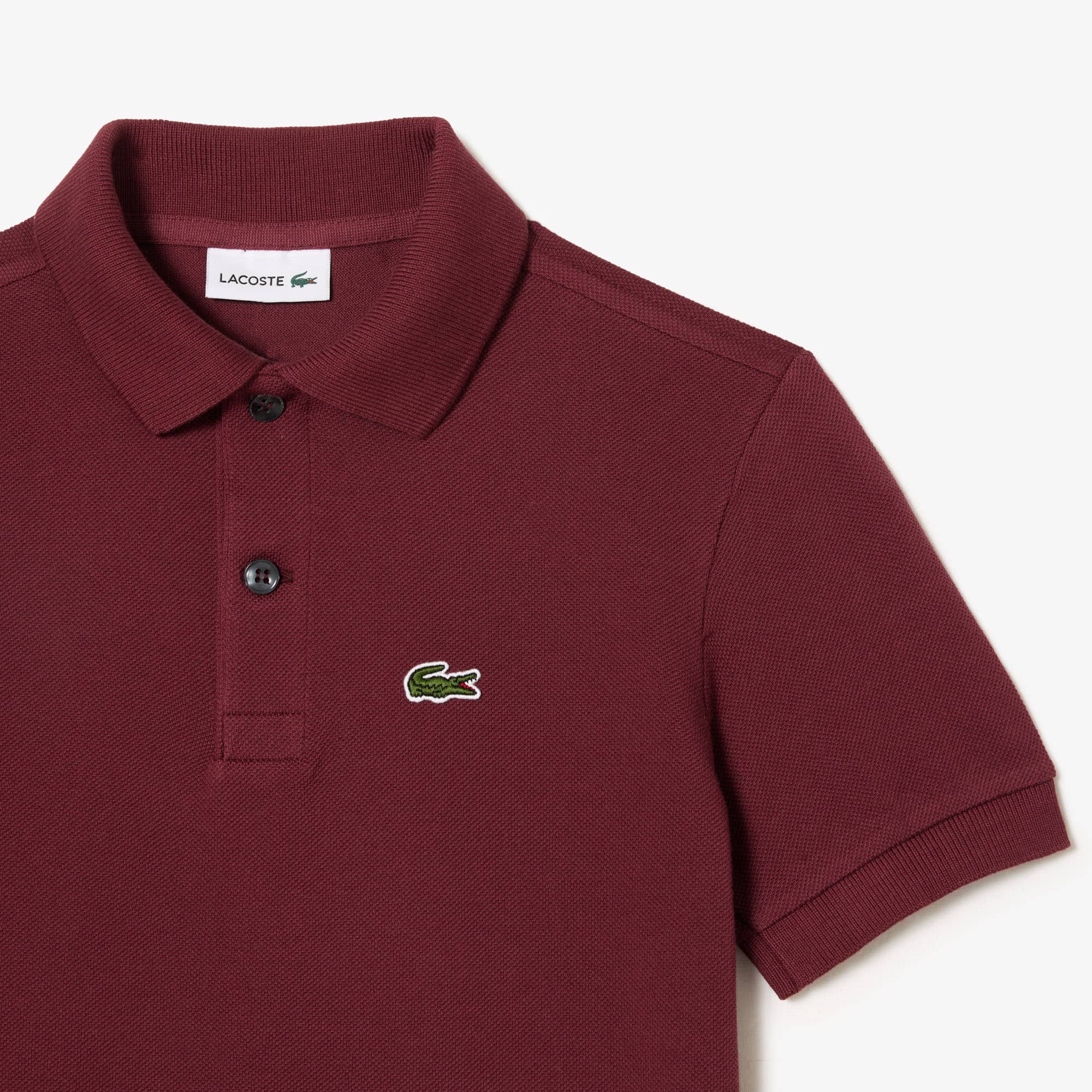 Polo enfant Lacoste regular fit en petit piqué uni Polos - Rouge - Lacoste - Enfant
