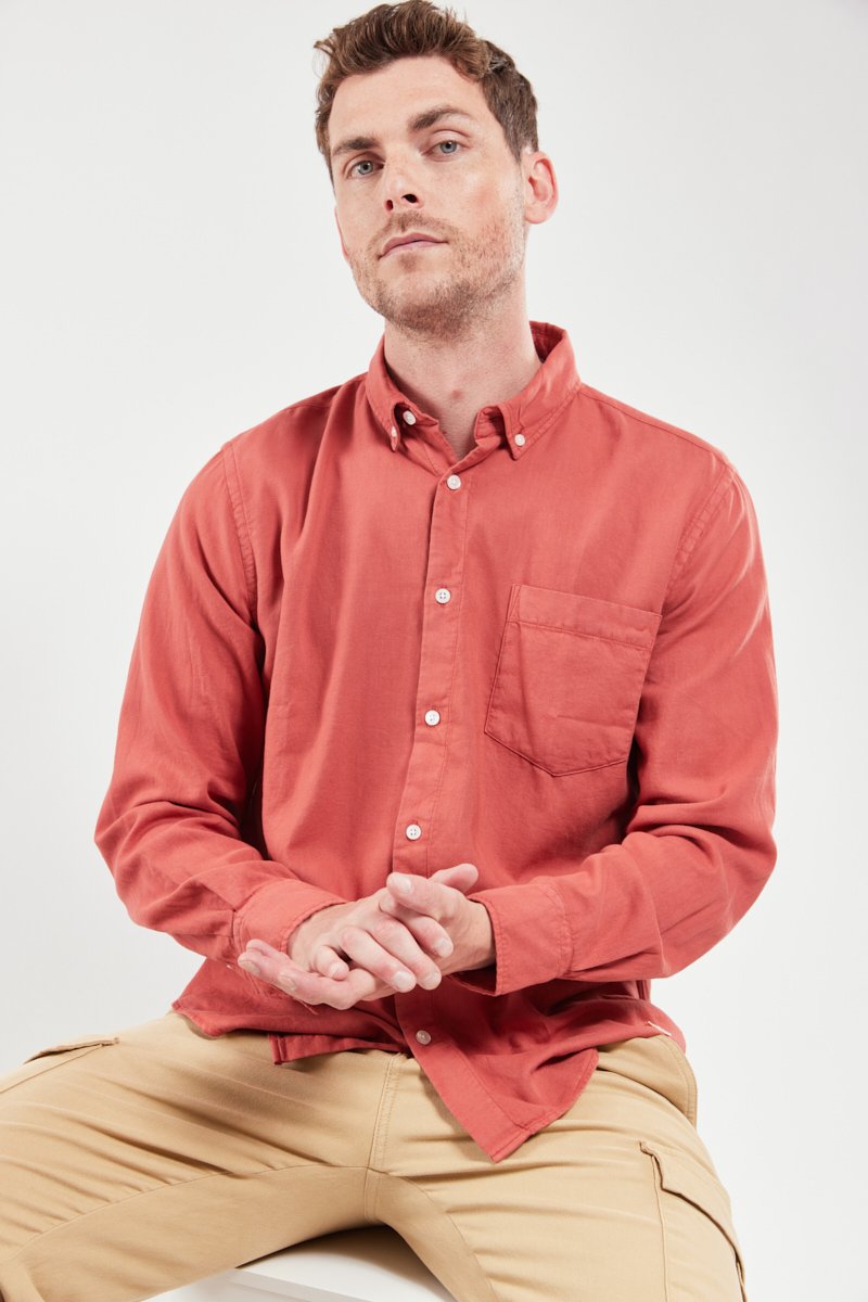Chemise coupe droite - flanelle de coton