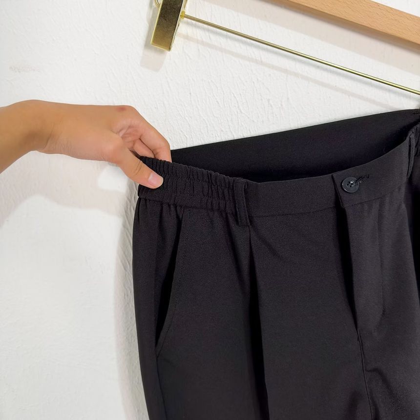 Loansk - Hoge taille effen shorts