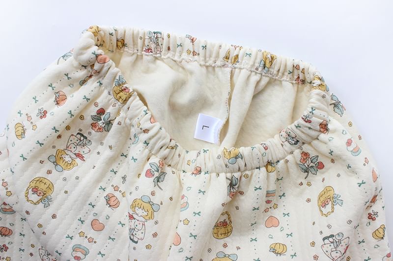 Dogini - Pyjamabroek met elastische taille en rechte pijpen en patroonprint