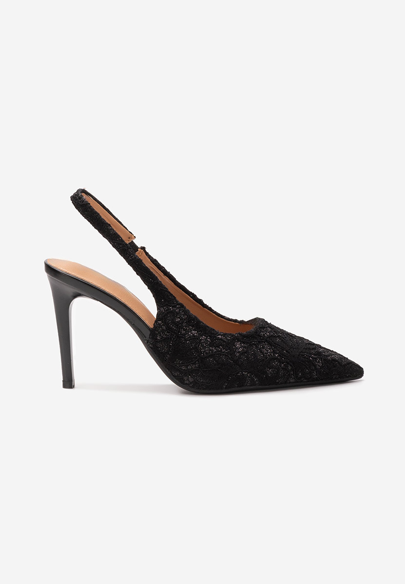Chaussures à talon fin noirs Arlette