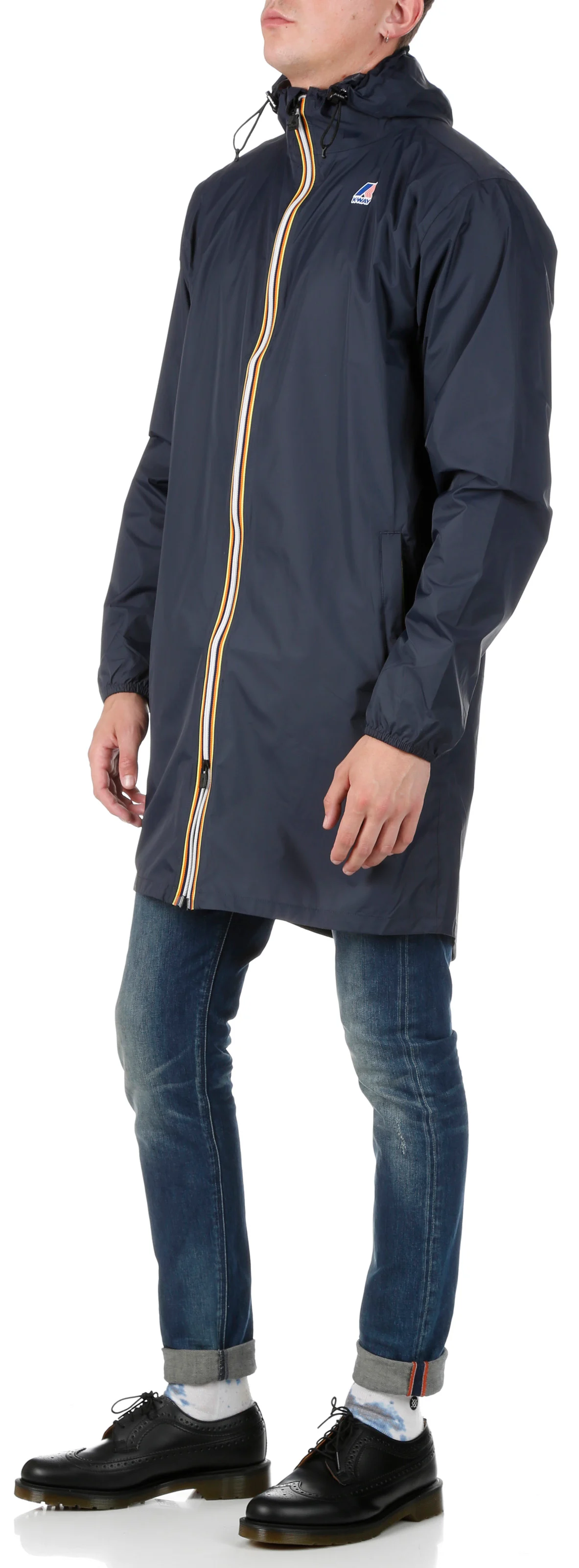 LE VRAI 3.0 EIFFEL - Imperméable long à capuche | Bleu