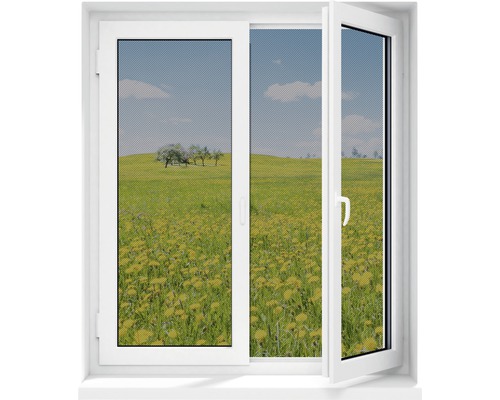 EASYmaxx Magic Click Window Fly Screen, magnetische insectenwering voor ramen, geen boren nodig, zwart, 150x130 cm