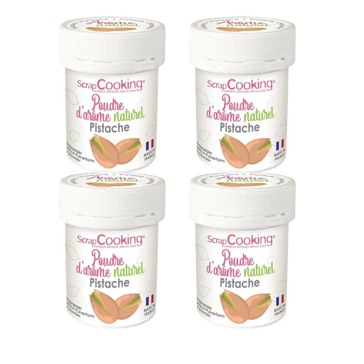 Arôme alimentaire naturel en poudre 60 g - pistache Scrapcooking
