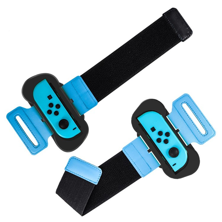 (2er Set) Nintendo Switch / OLED Armband Joycon Controller Bracelet-Halterung - Schwarz / Blau