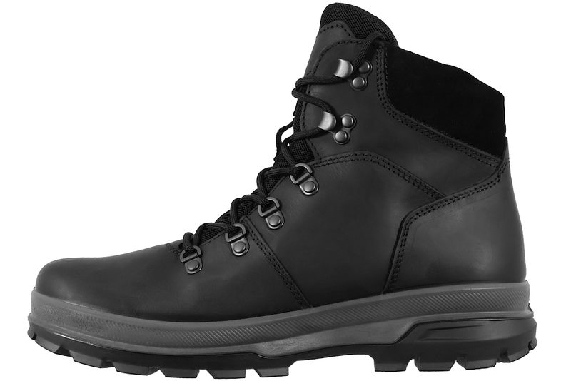ECCO RUGGED TRACK WP LACE BOOT STØVLE I SORT OLIERET SKIND