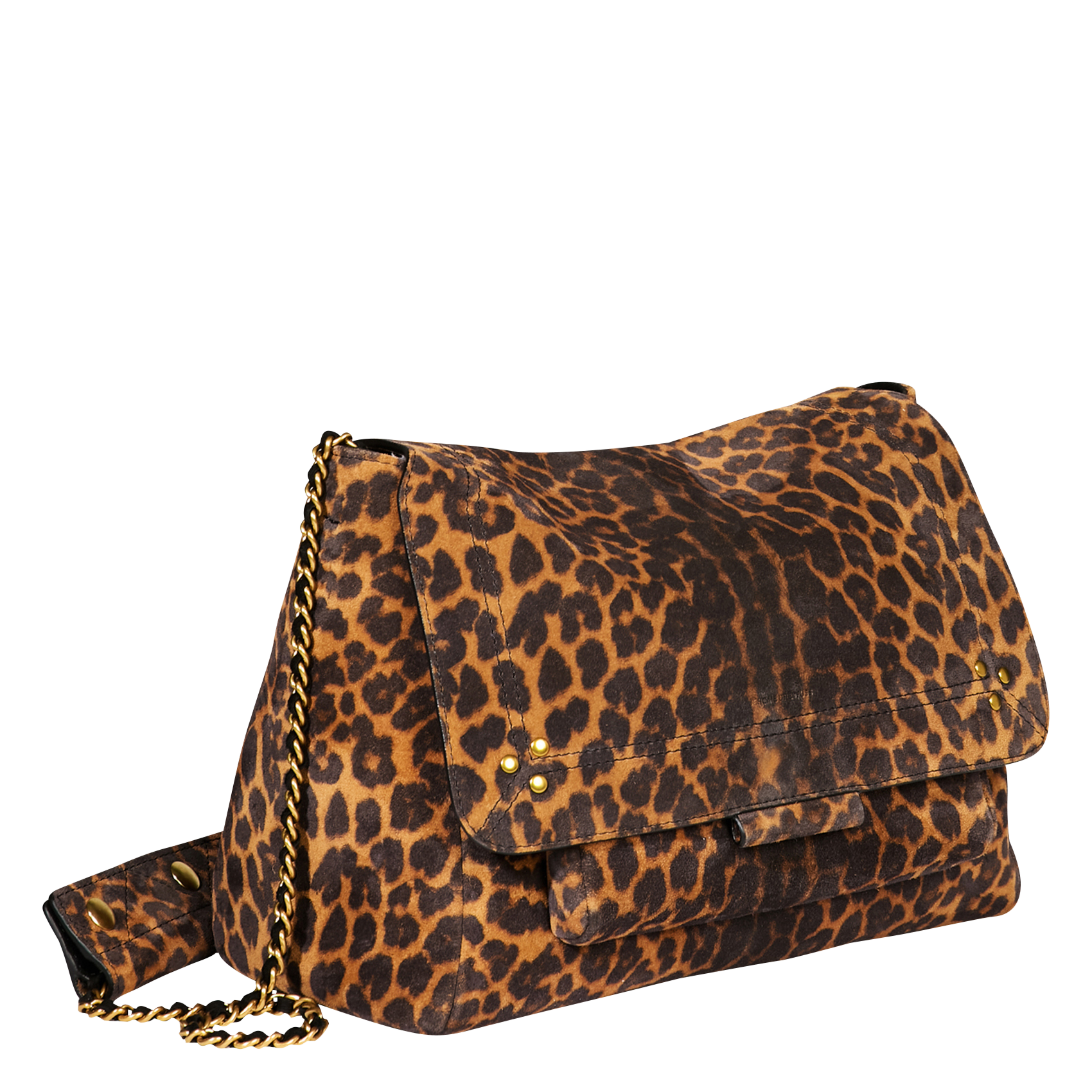LULU L - Sac bandoulière en cuir imprimé | Marron